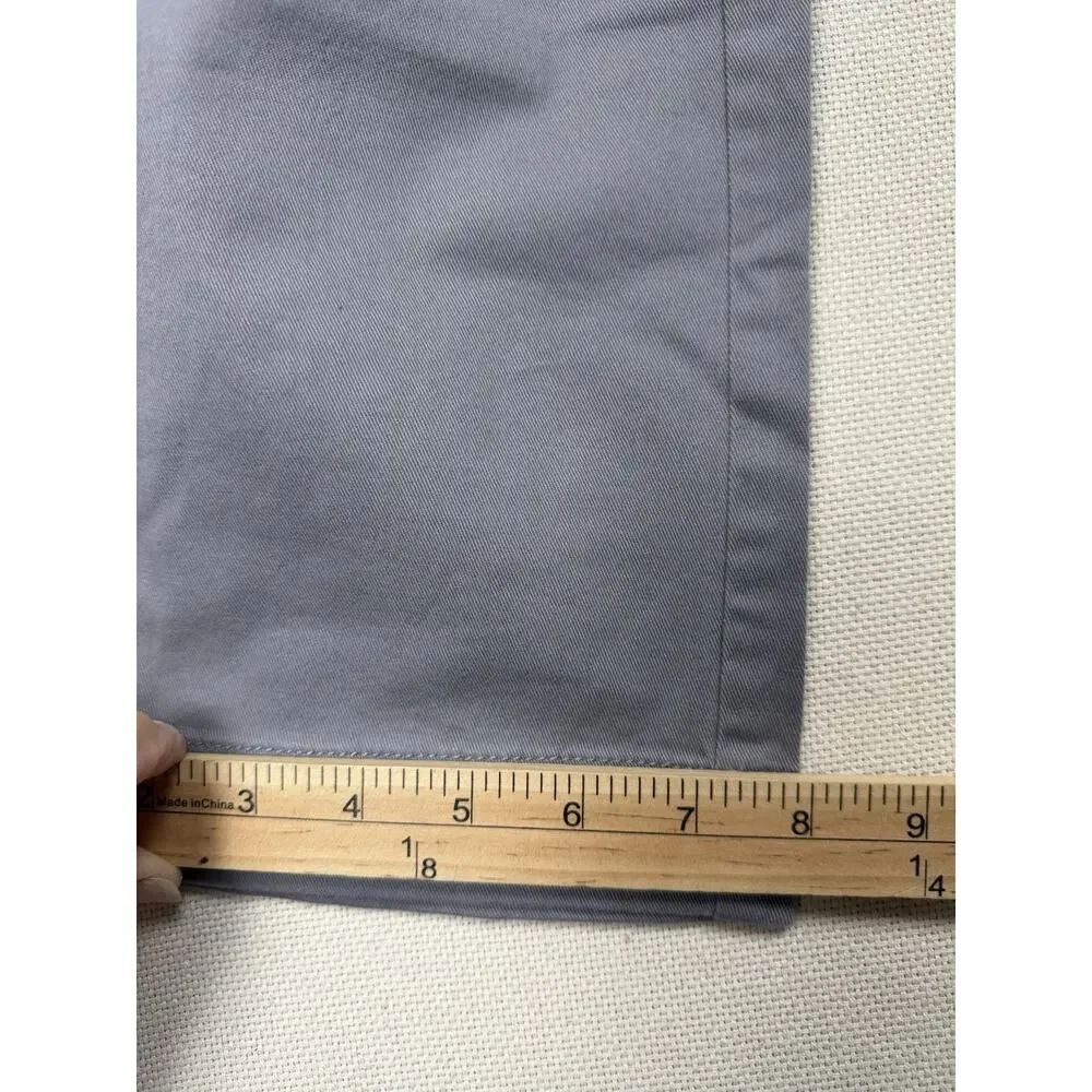 J Crew Mens Pants 33x32‎ Straight Gray Flex Chino Stretch Pockets Casual Cotton